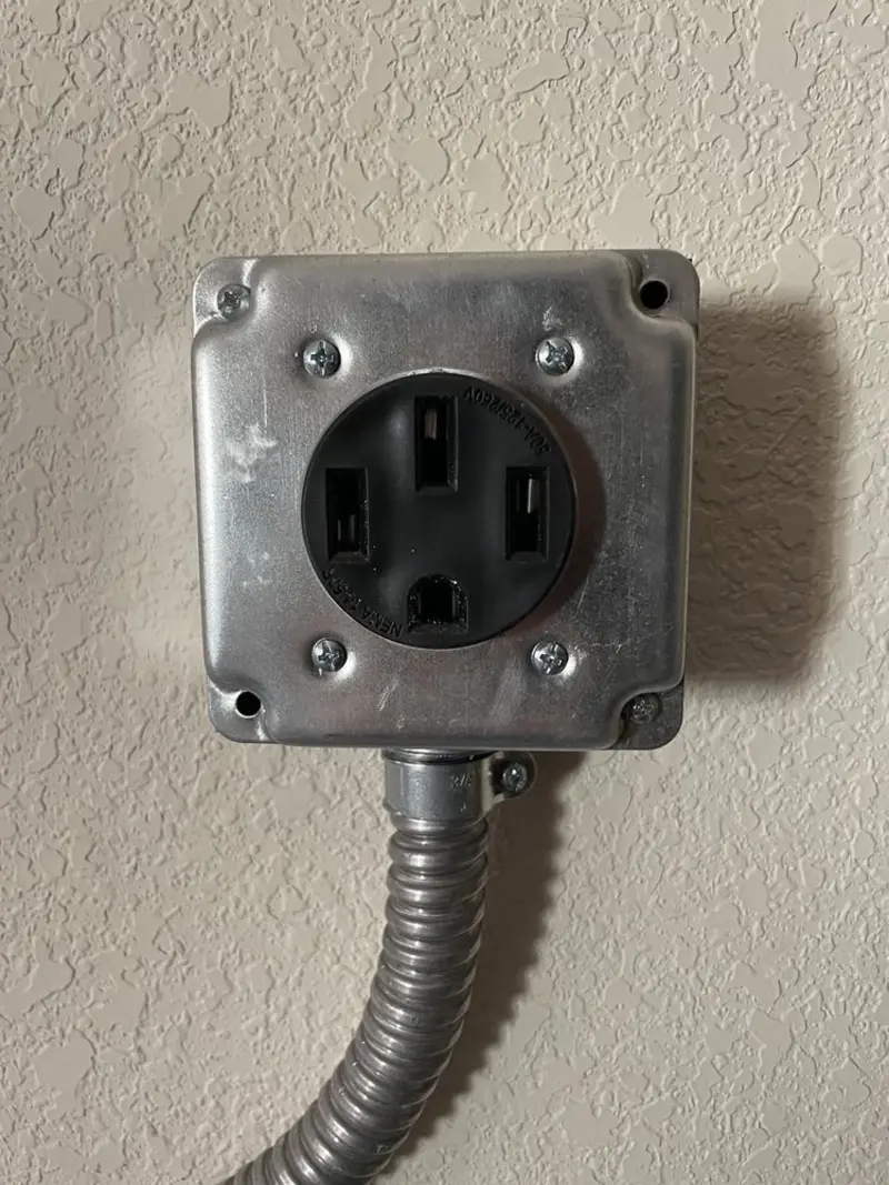NEMA 14-50 outlet installed for Smart Home Electrical in Oakridge